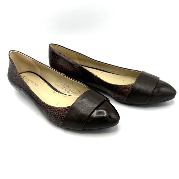 Naturalizer Patricia, Brown Print Women's Shoes Size 7-1/2M With Box - Picture 1 of 9